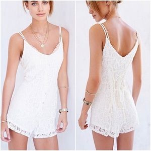Urban Outfitters White Lace Romper